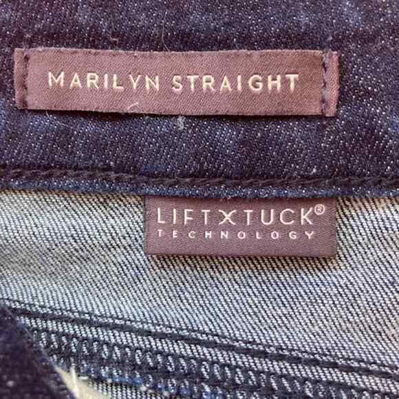 NYDJ Marylin Straight Leg Rapture Dark Wash Lift Tuck Technology Stretch Jeans 4 - Picture 9 of 11